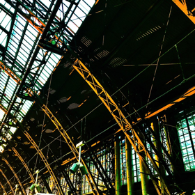 Stahlkonstruktion - Hallendach des Kölner Hauptbahnhofs